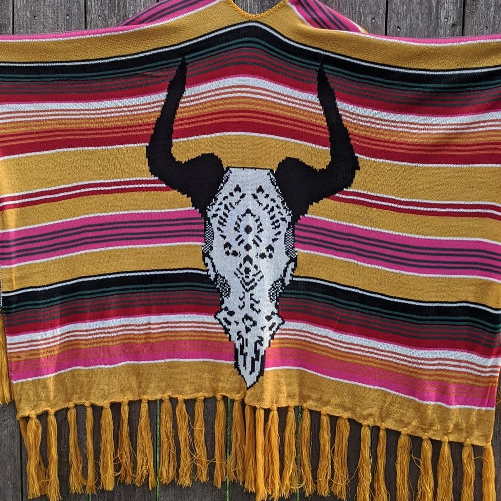 Windy Day Southwestern Serape Ruana - Picture 3 of 3